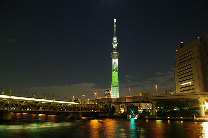 隅田川とスカイツリー夜景の商用利用可フリー写真素材1179 フォトック