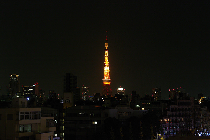 東京タワーと東京夜景のフリー写真素材