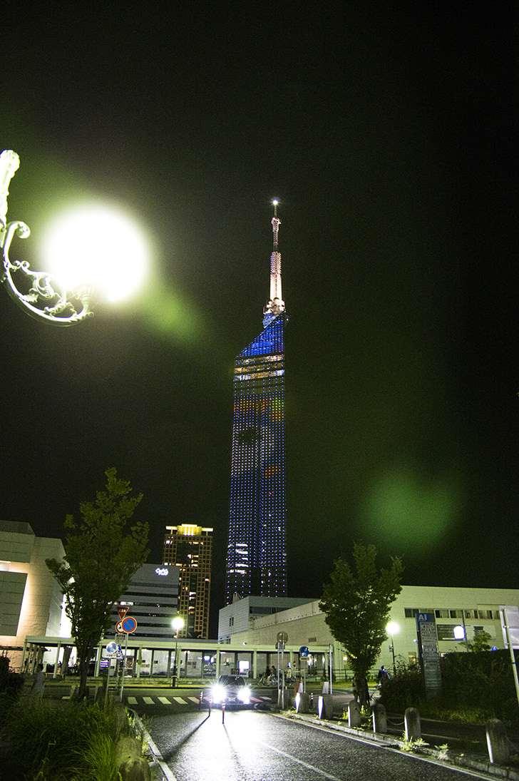 福岡タワーのフリー写真素材Fukuokatower Free Photo / 夜景 免费照片素材