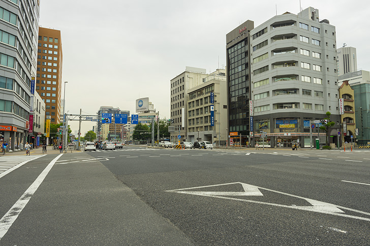 名古屋の伏見通りのフリー写真素材