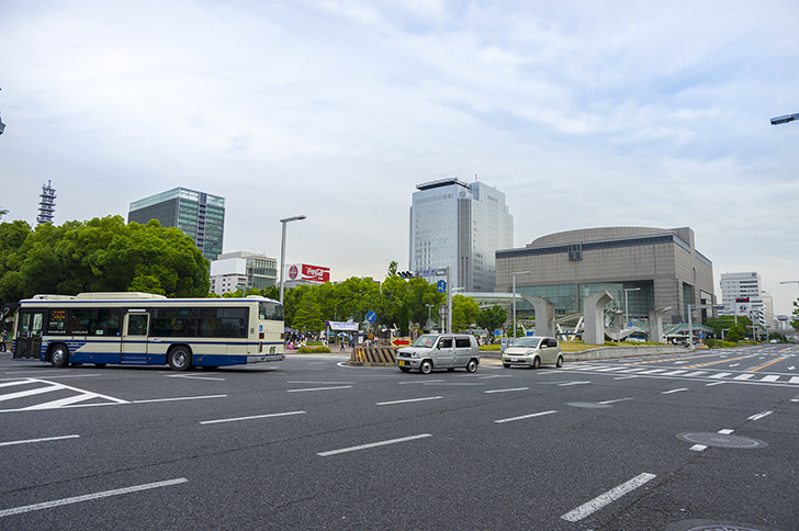 名古屋市栄の街並のフリー写真素材
