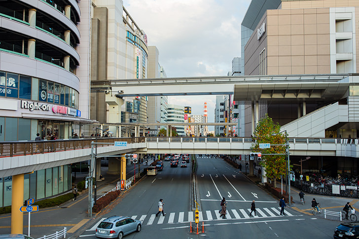 立川駅前のフリー写真素材