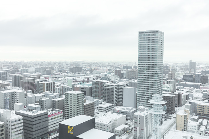 冬の札幌大通の風景の商用利用可フリー写真素材5960 | フォトック