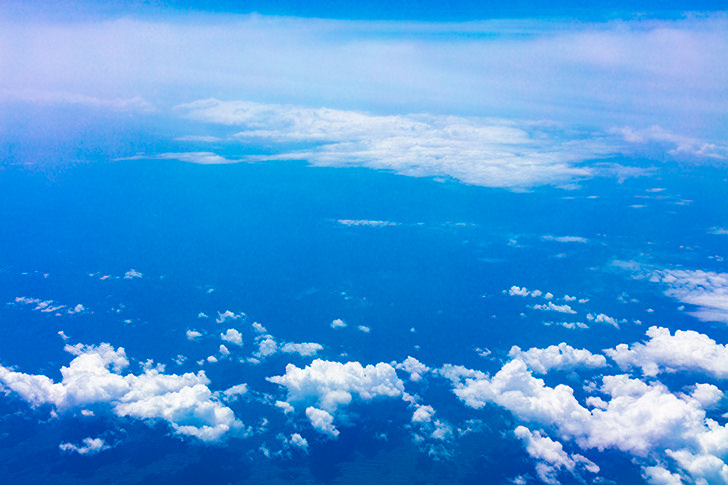 空撮（空・雲）のフリー写真素材