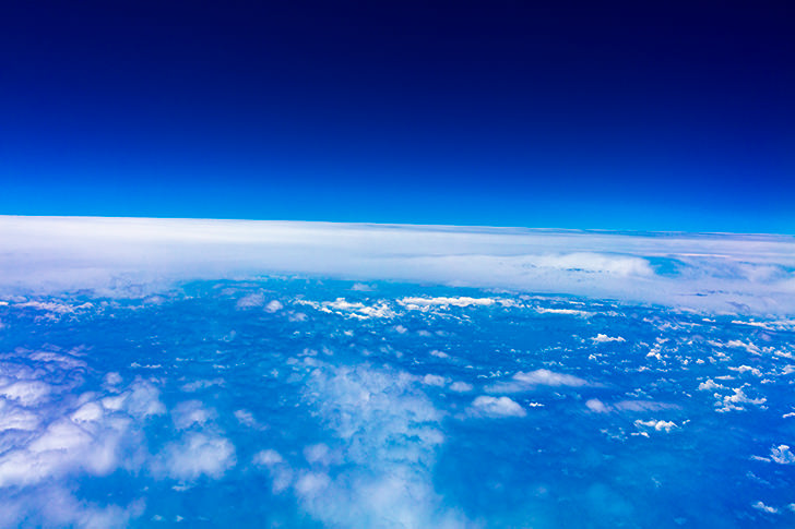 空撮（空・雲）のフリー写真素材