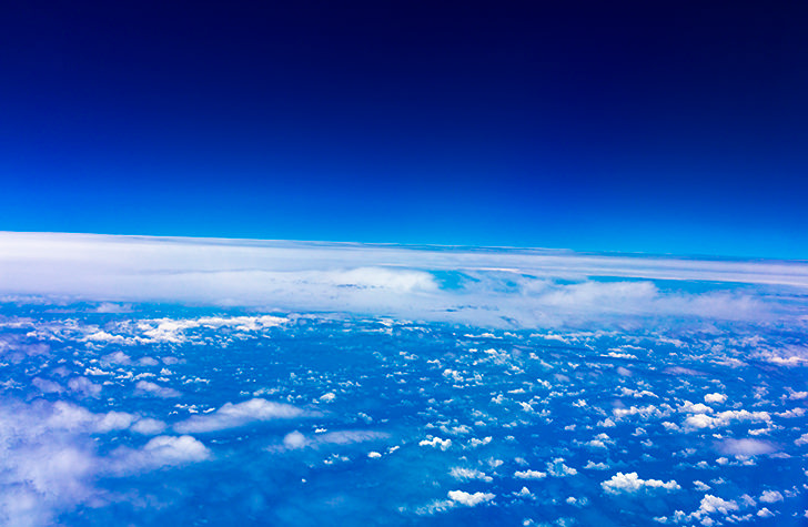 空撮（空・雲）のフリー写真素材