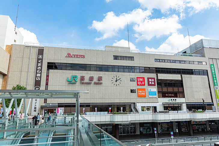 高崎駅西口のフリー写真素材