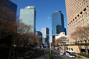 新宿中央公園付近のフリー写真素材