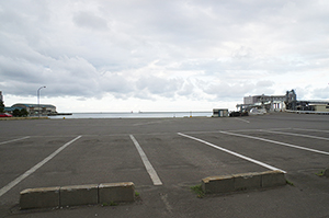 小樽の駐車場のフリー写真素材
