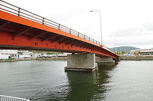 小樽港付近の橋のフリー写真素材