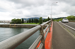 小樽港付近の橋のフリー写真素材
