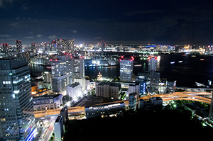 東京の夜景のフリー写真素材