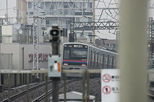 京成電鉄の車両のフリー写真素材