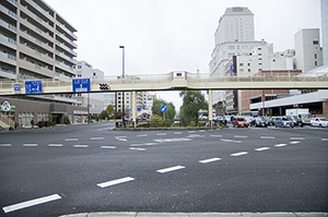 札幌駅創成川付近のフリー写真素材