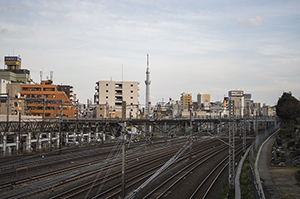 JR日暮里駅周辺のフリー写真素材