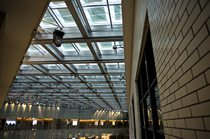 商業施設の天井のフリー写真素材