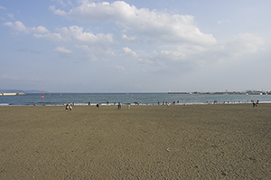 片瀬東浜海水浴場のフリー写真素材