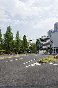 永田町の道路のフリー写真素材