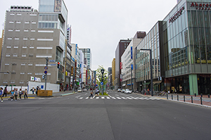 札幌駅前通りのフリー写真素材