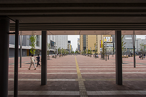JR旭川駅前のフリー写真素材