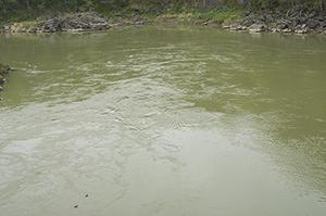 神居古潭から見える石狩川のフリー写真素材