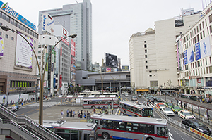 渋谷駅西口のフリー写真素材