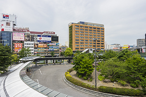 JR岐阜駅前のフリー写真素材