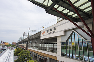 JR岐阜駅北口のフリー写真素材