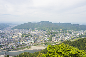 岐阜城天守から見る岐阜の風景のフリー写真素材
