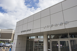 JR新札幌駅出入口のフリー写真素材