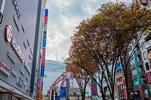 立川駅前のフリー写真素材