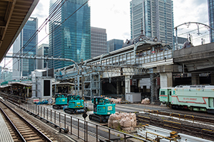 東京駅ホームのフリー写真素材