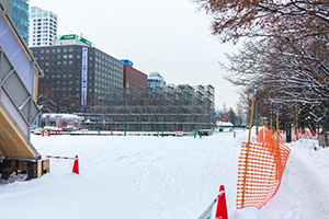 札幌雪まつり準備のフリー写真素材