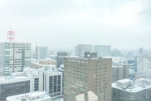冬の札幌大通の風景のフリー写真素材