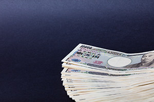 一万円札のフリー写真素材