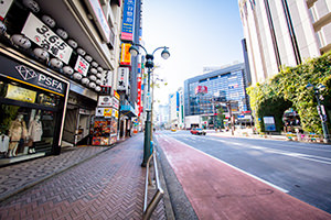 渋谷 神宮通りのフリー写真素材