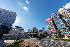 五反田駅周辺 国道1号のフリー写真素材