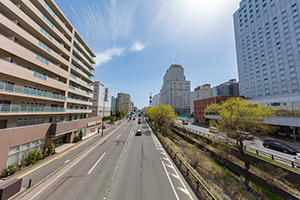 札幌近郊創成川通のフリー写真素材