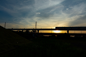 多摩モノレール 立日橋のフリー写真素材